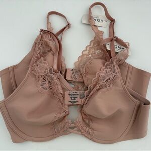 Soma Women's Lace Accent Bra - Brown